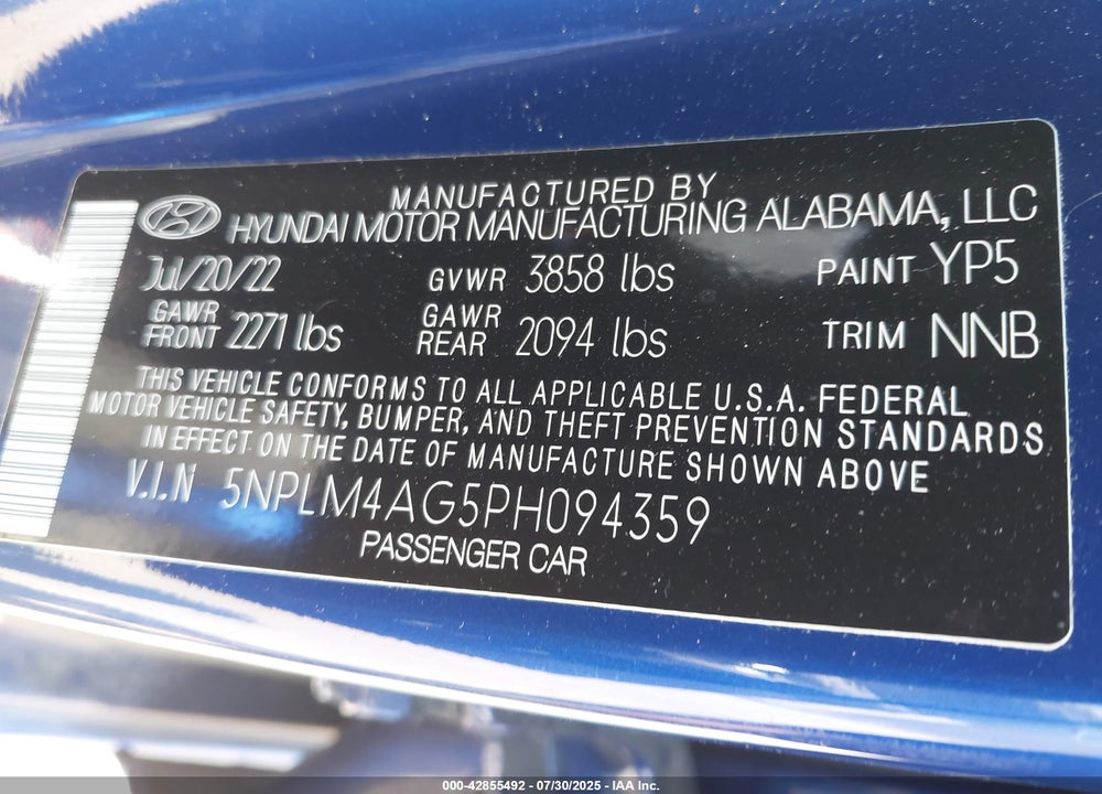 2023 HYUNDAI ELANTRA VIN: 5NPLM4AG5PH094359