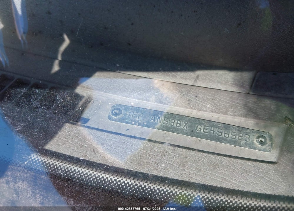 1986 SUBARU GL 4WD VIN: JF2AN53BXGE456523