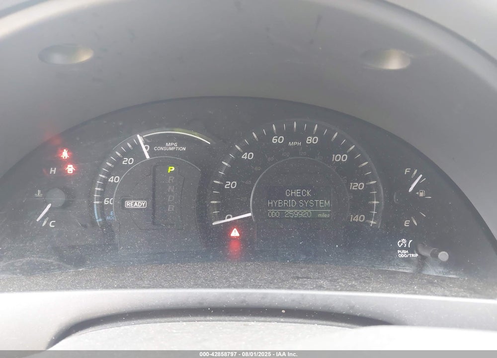 2009 TOYOTA CAMRY HYBRID VIN: 4T1BB46K79U100844