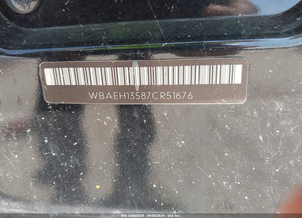 2007 BMW 650I VIN: WBAEH13587CR51676