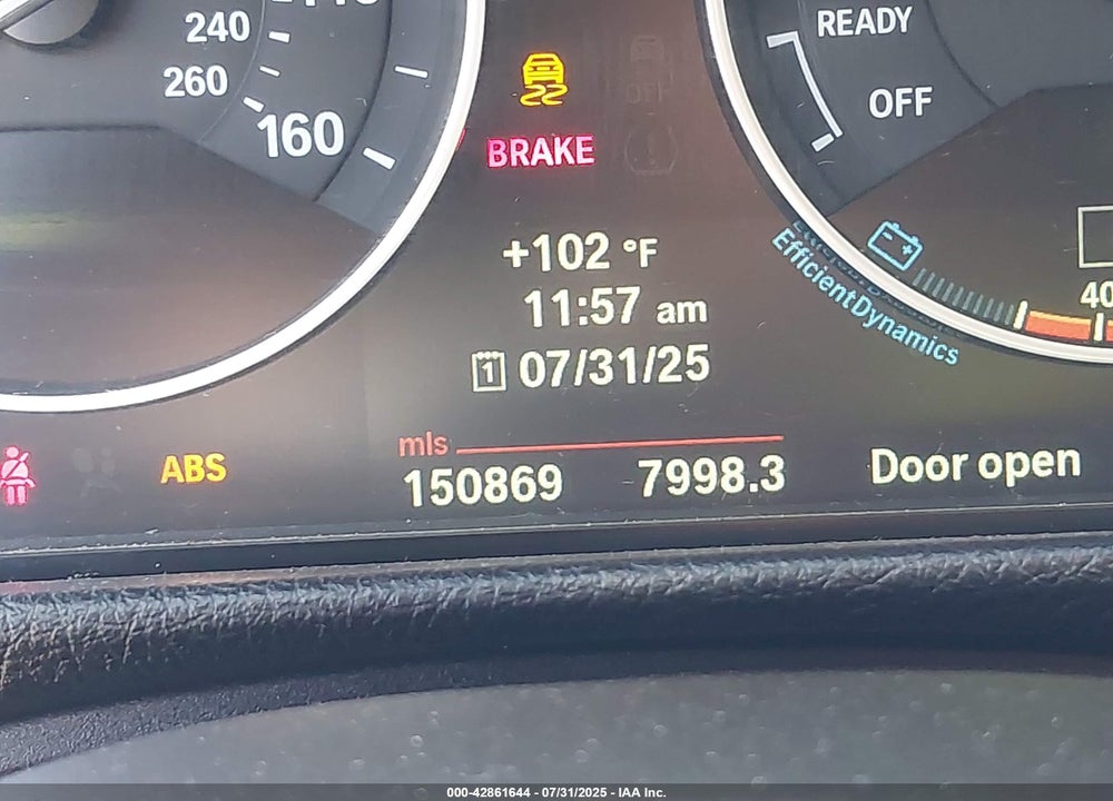 2013 BMW 3 SERIES VIN: WBA3C1C54DK104242