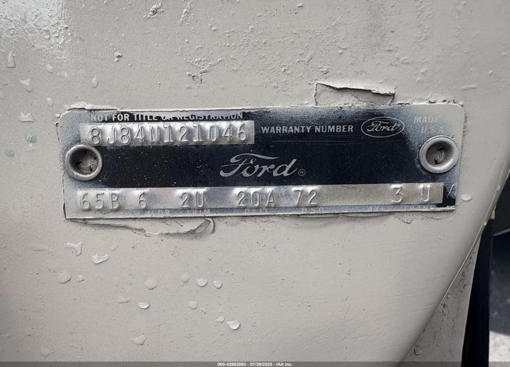 1968 FORD THUNDERBIRD VIN: 8J84N121046