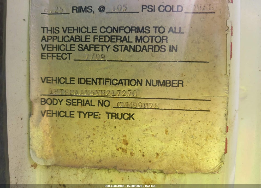 2000 INTERNATIONAL 4000 4700 VIN: 1HTSCAAN5YH217270