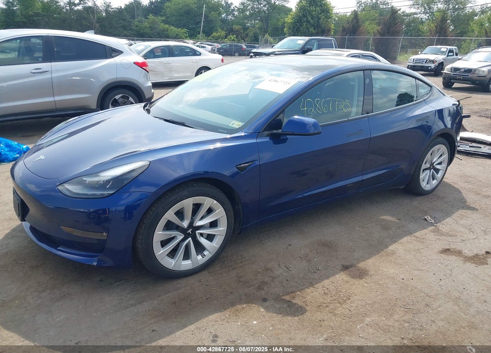 2022 TESLA MODEL 3 LONG RANGE DUAL MOTOR ALL-WHEEL DRIVE VIN: 5YJ3E1EB9NF247315