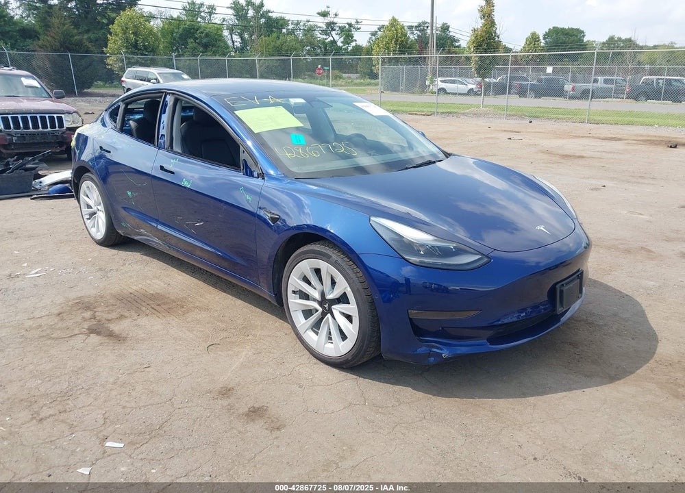 2022 TESLA MODEL 3 LONG RANGE DUAL MOTOR ALL-WHEEL DRIVE VIN: 5YJ3E1EB9NF247315