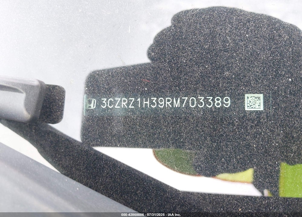 2024 HONDA HR-V VIN: 3CZRZ1H39RM703389