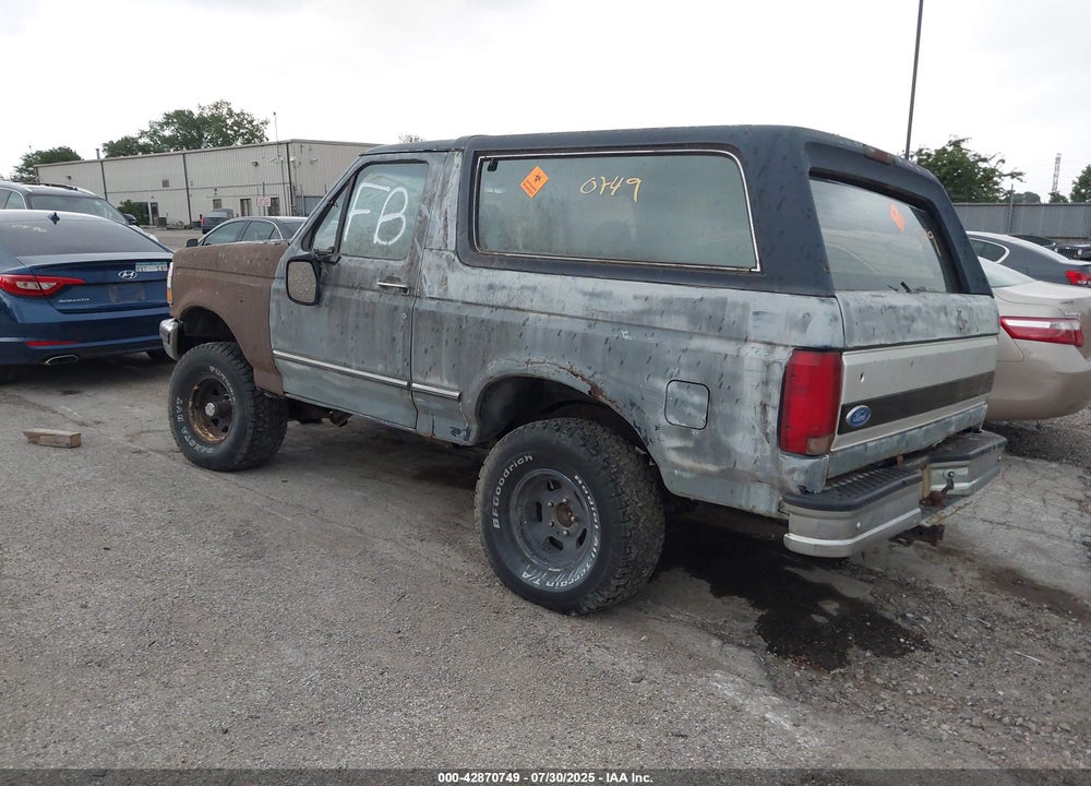 1993 FORD BRONCO U100 VIN: 1FMEU15N1PLA41018