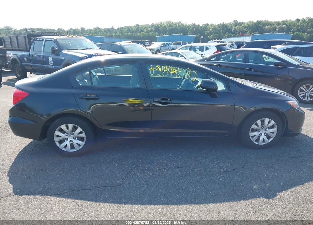 2012 HONDA CIVIC LX VIN: 19XFB2F59CE350001
