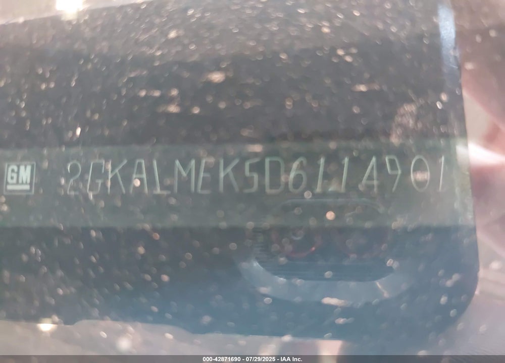 2013 GMC TERRAIN SLE-1 VIN: 2GKALMEK5D6114901