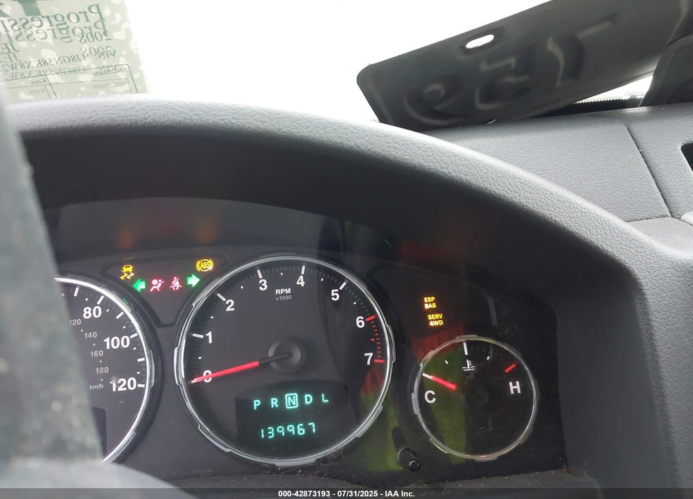 2008 JEEP LIBERTY LIMITED EDITION VIN: 1J8GN58KX8W288162