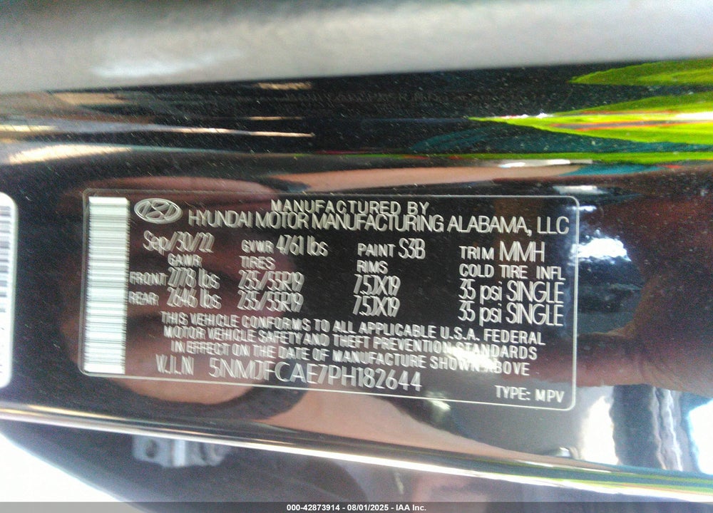2023 HYUNDAI TUCSON VIN: 5NMJFCAE7PH182644