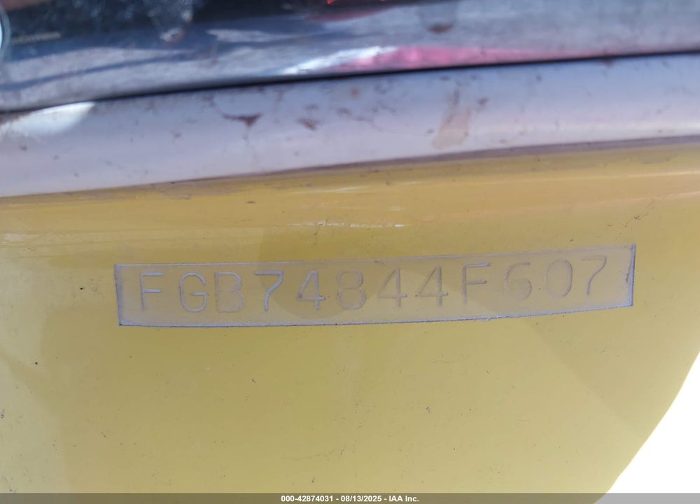 2007 CHAPARRAL BOAT VIN: FGB74844F607