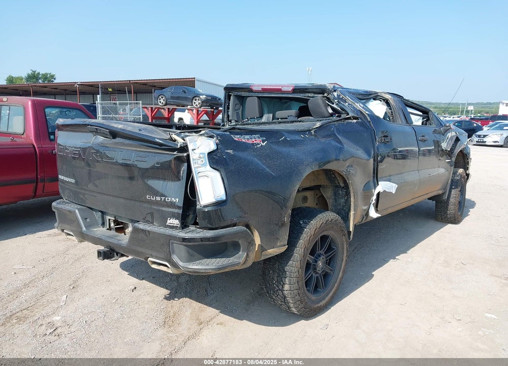 2021 CHEVROLET SILVERADO 1500 4WD SHORT BED CUSTOM TRAIL BOSS VIN: 1GCPYCEF6MZ283236