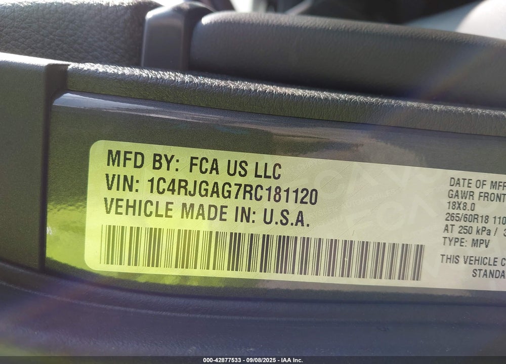 2024 JEEP GRAND CHEROKEE VIN: 1C4RJGAG7RC181120