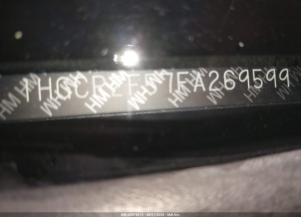 2015 HONDA ACCORD VIN: 1HGCR2F57FA269599