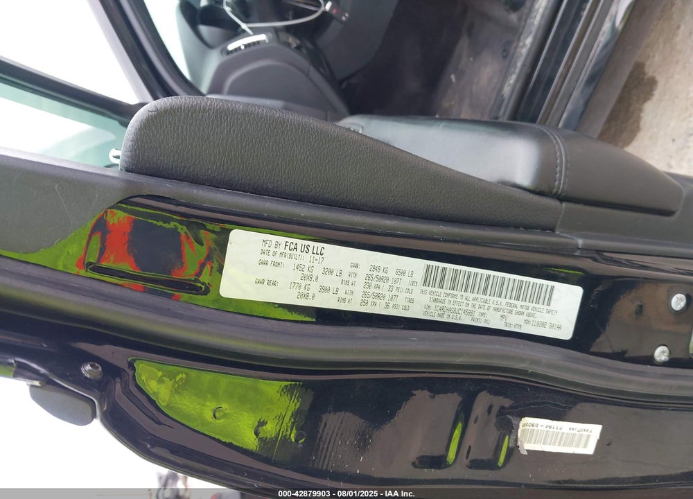 2018 DODGE DURANGO VIN: 1C4RDHAG8JC145891