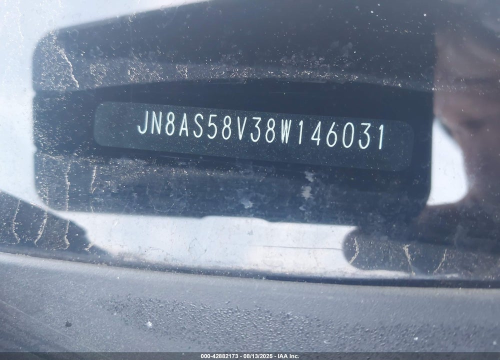 2008 NISSAN ROGUE SL VIN: JN8AS58V38W146031