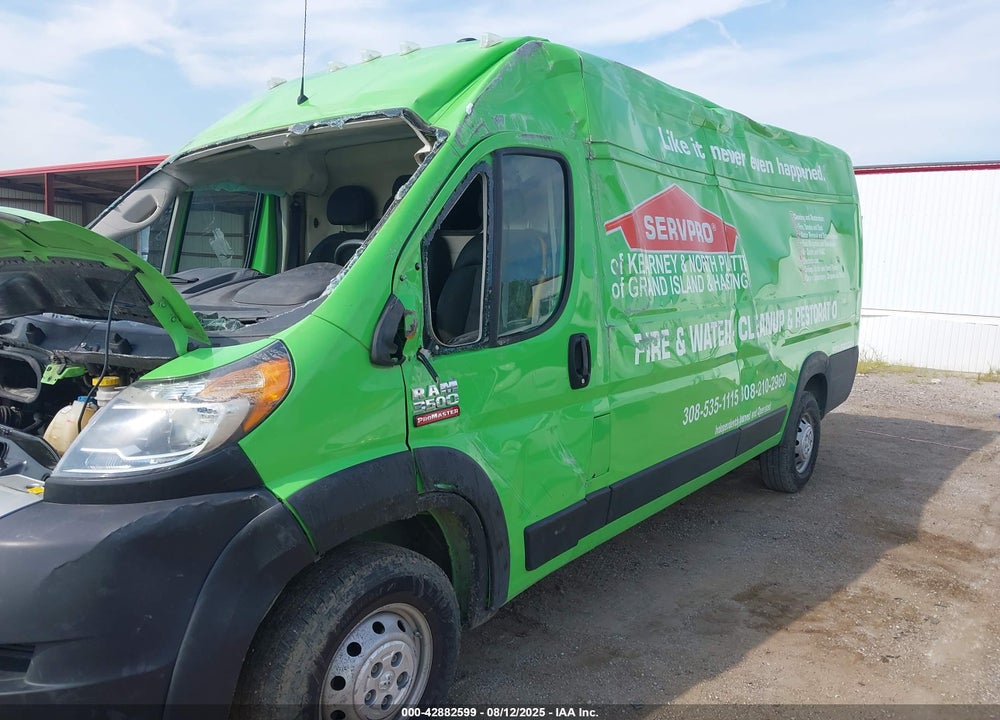 2019 RAM PROMASTER 3500 CARGO VAN HIGH ROOF 159 WB EXT VIN: 3C6URVJGXKE553739