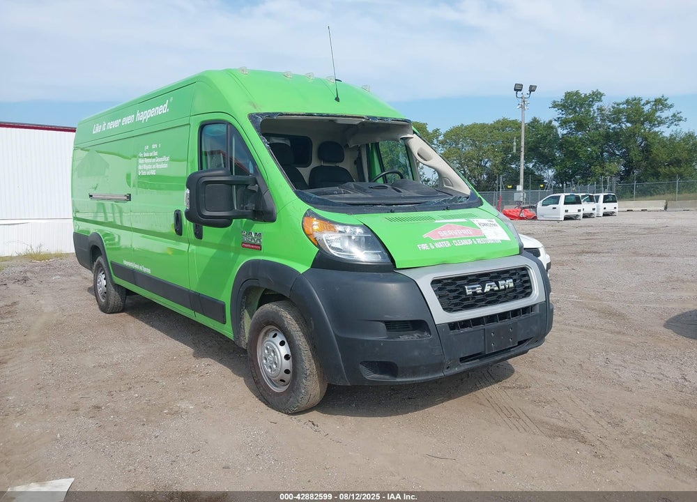 2019 RAM PROMASTER 3500 CARGO VAN HIGH ROOF 159 WB EXT VIN: 3C6URVJGXKE553739