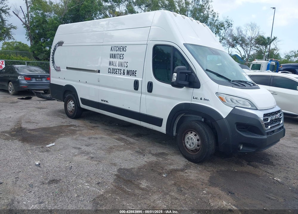 2023 RAM PROMASTER 3500 CARGO VAN SUPER HIGH ROOF 159 WB EXT VIN: 3C6MRVZG0PE586874