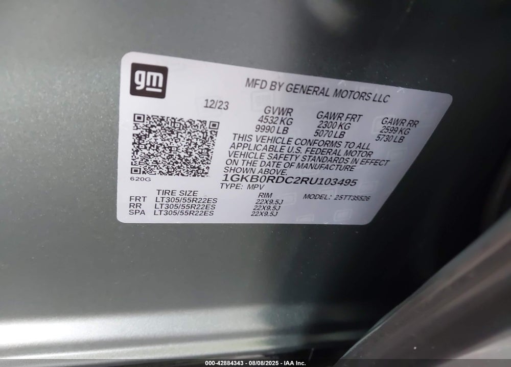 2024 GMC HUMMER EV VIN: 1GKB0RDC2RU103495