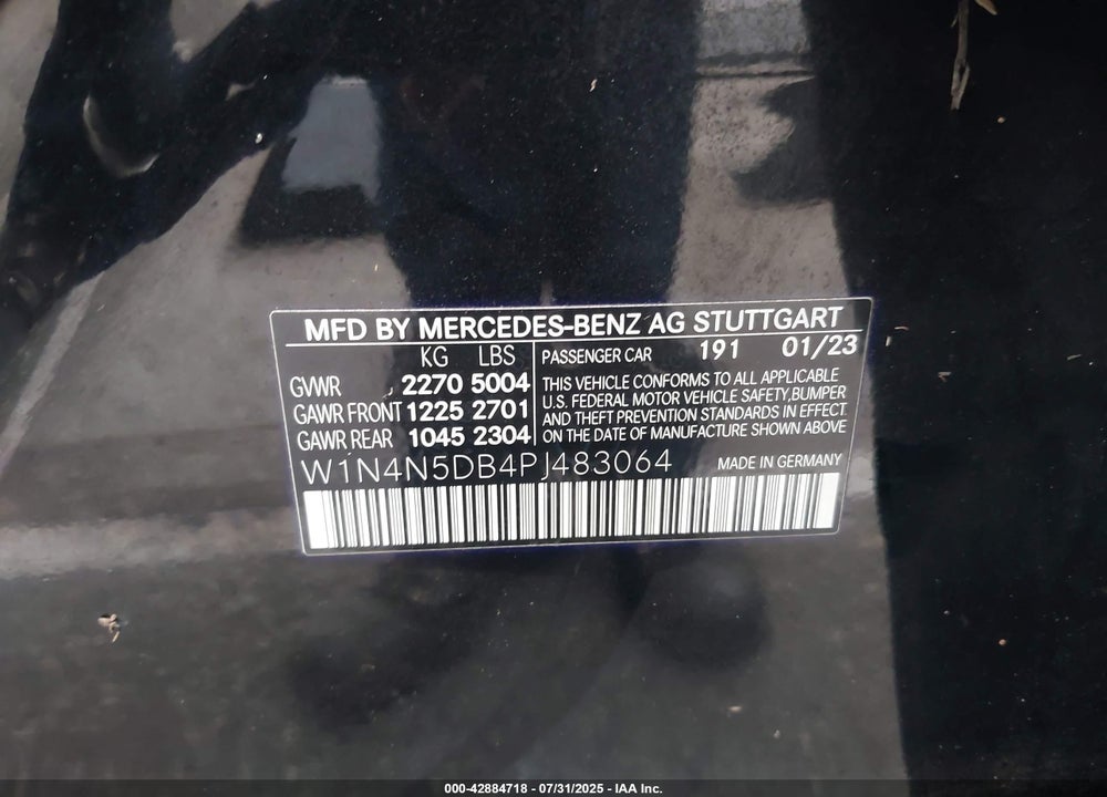 2023 MERCEDES-BENZ GLA-CLASS VIN: W1N4N5DB4PJ483064