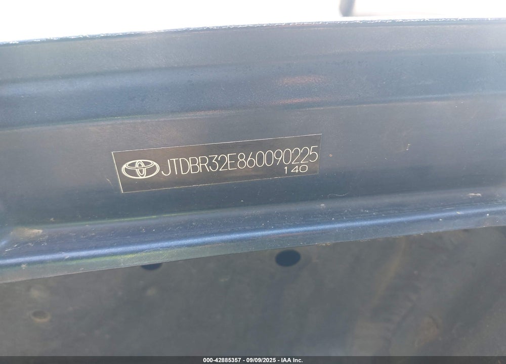 2006 TOYOTA COROLLA CE VIN: JTDBR32E860090225