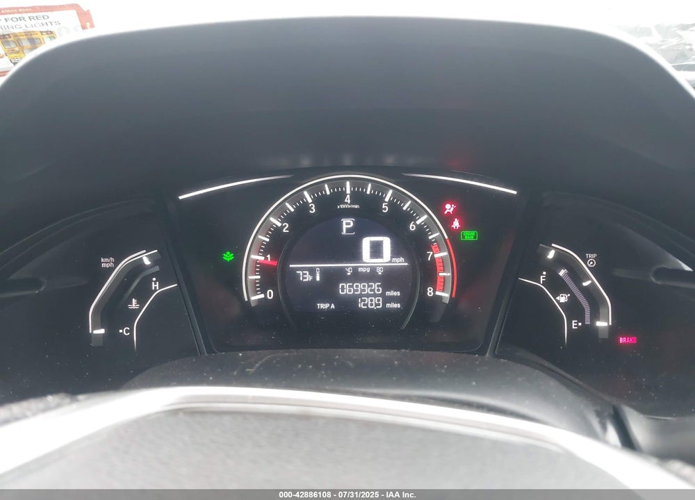 2016 HONDA CIVIC VIN: 2HGFC2F5XGH574693