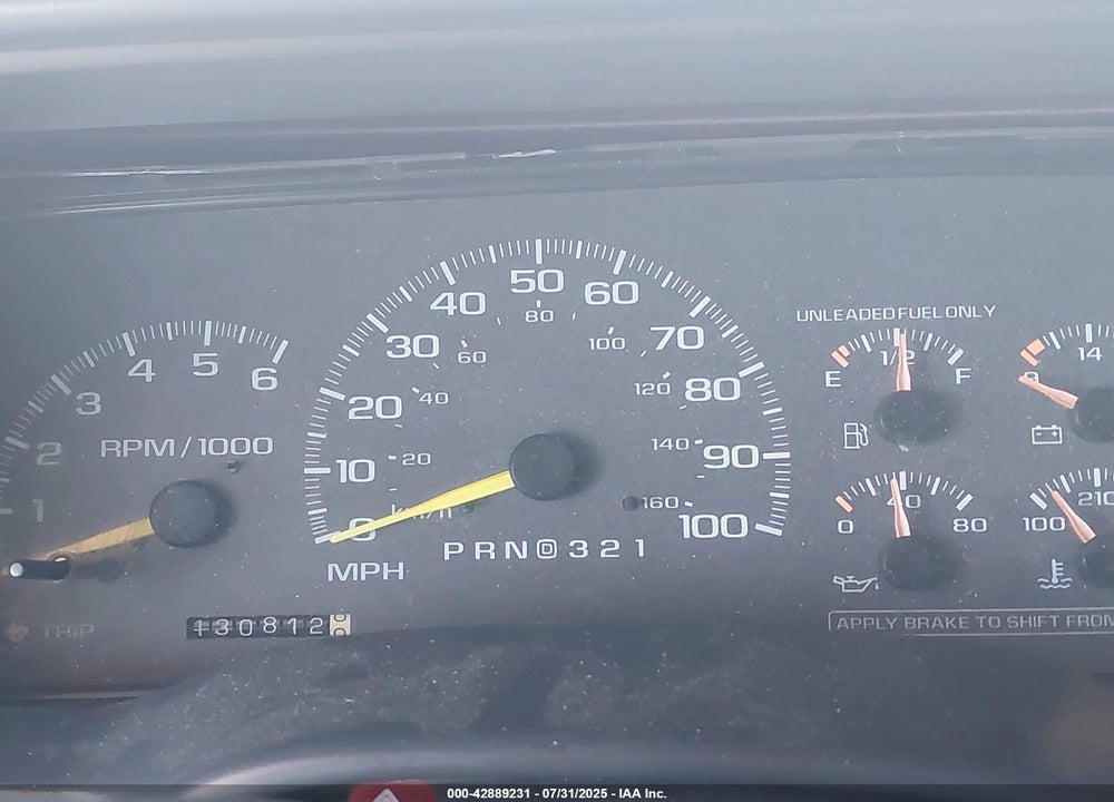 1998 CHEVROLET C1500 FLEETSIDE VIN: 1GCEC19M6WE225320