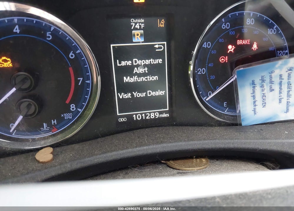 2019 TOYOTA COROLLA VIN: 2T1BURHE0KC160325
