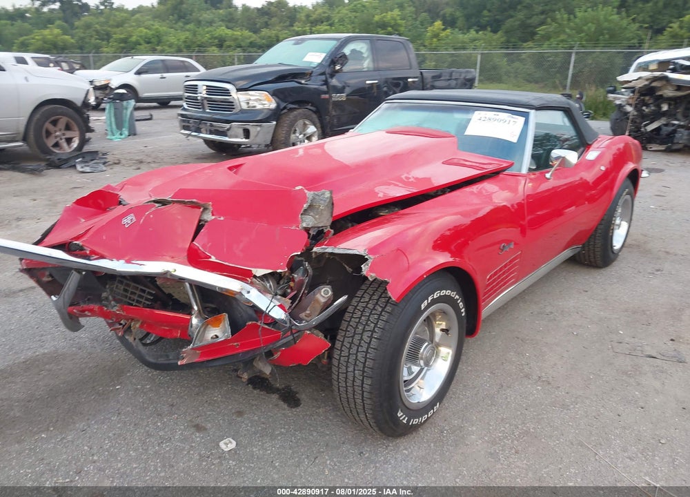 1972 CHEVROLET CORVETTE CONV VIN: 1Z67K2S516533
