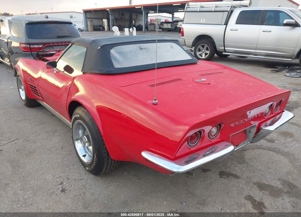 1972 CHEVROLET CORVETTE CONV VIN: 1Z67K2S516533
