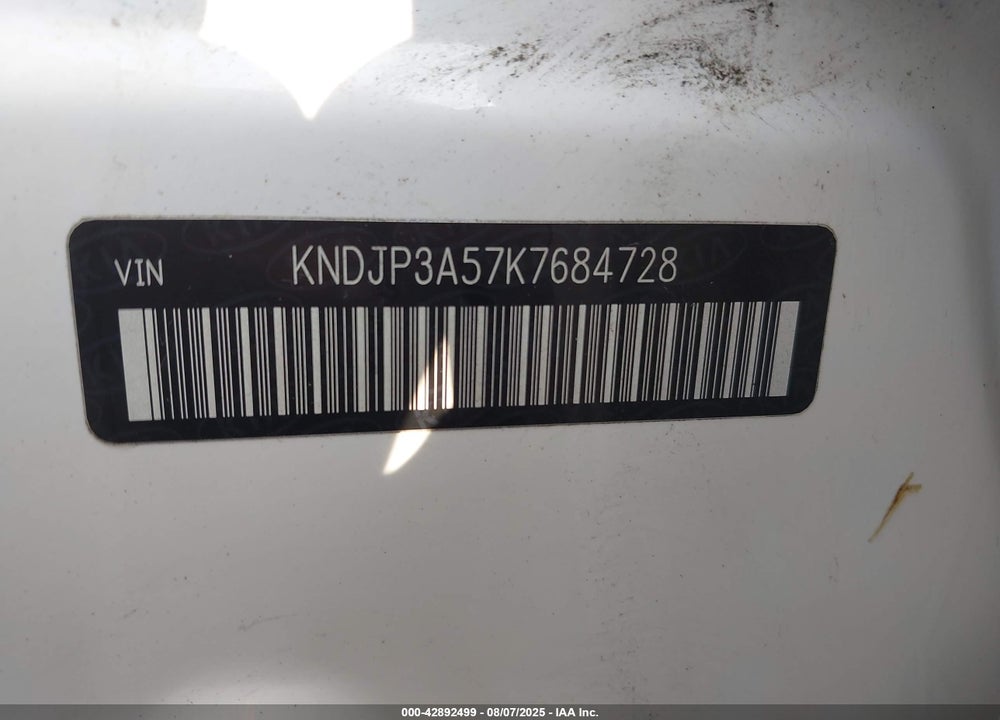 2019 KIA SOUL VIN: KNDJP3A57K7684728