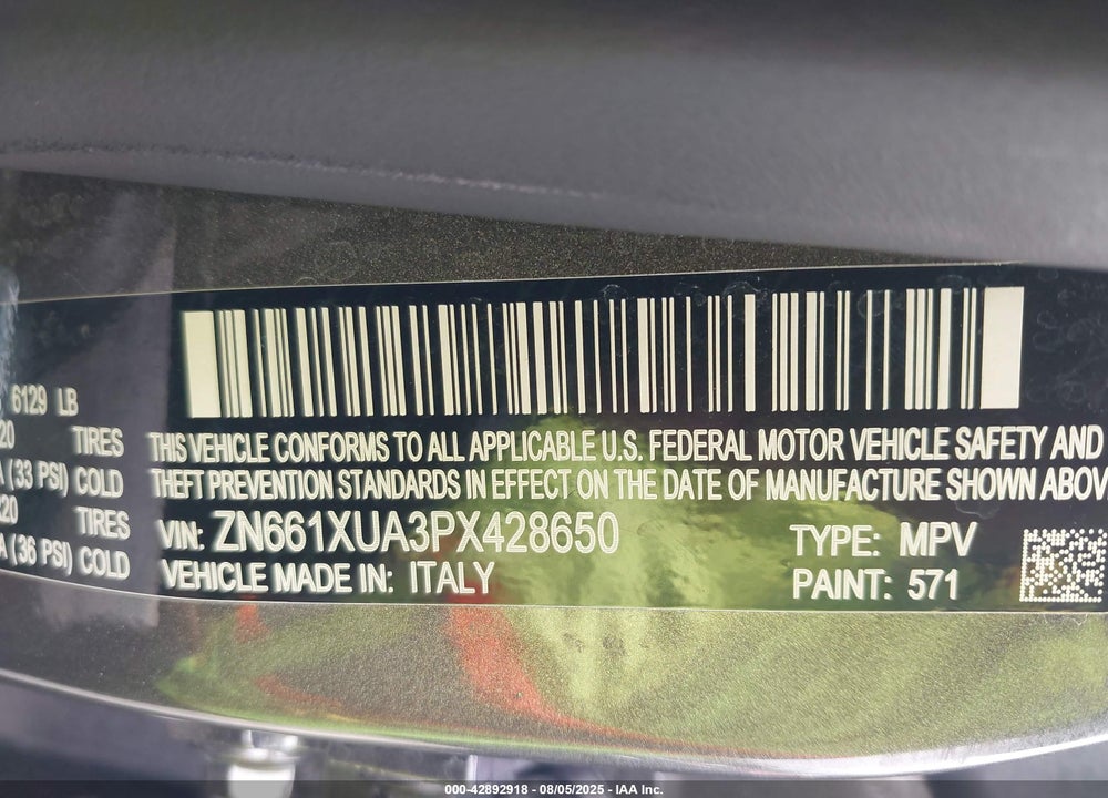 2023 MASERATI LEVANTE VIN: ZN661XUA3PX428650
