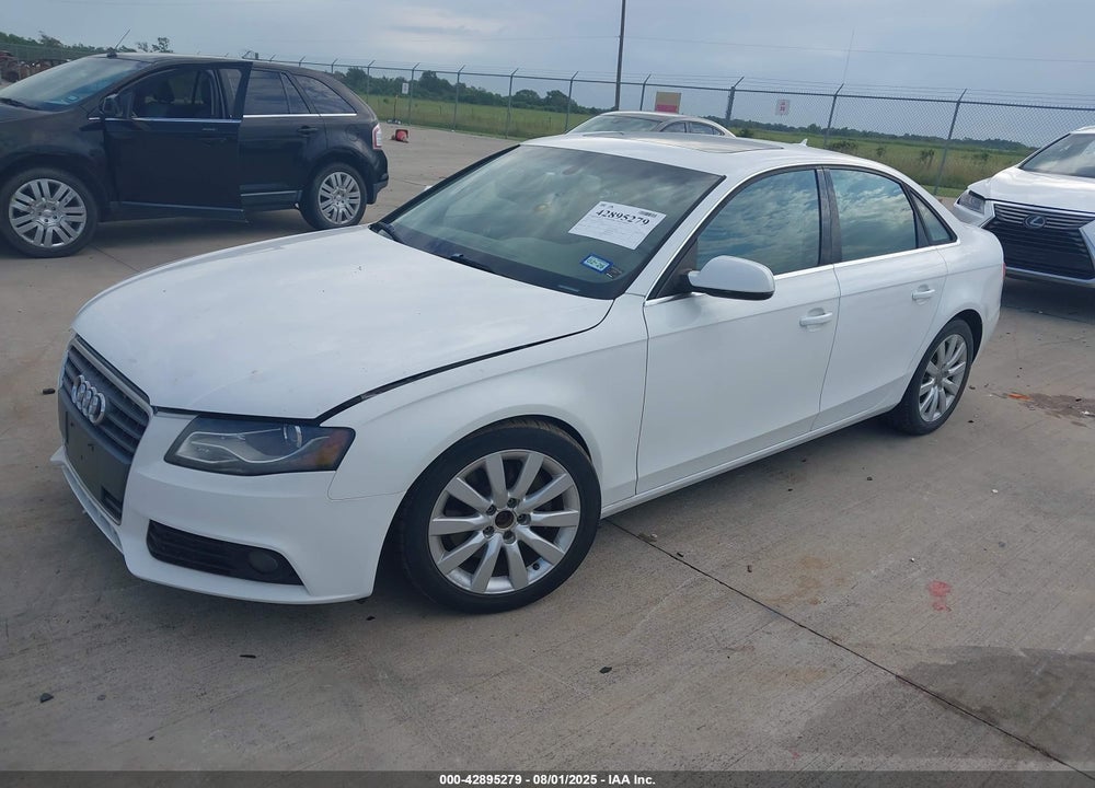 2012 AUDI A4 2.0T PREMIUM VIN: WAUAFAFLXCA116229