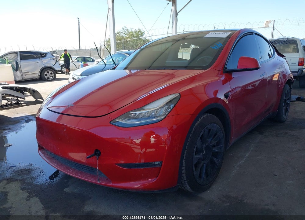 2021 TESLA MODEL Y LONG RANGE DUAL MOTOR ALL-WHEEL DRIVE VIN: 5YJYGDEEXMF285369