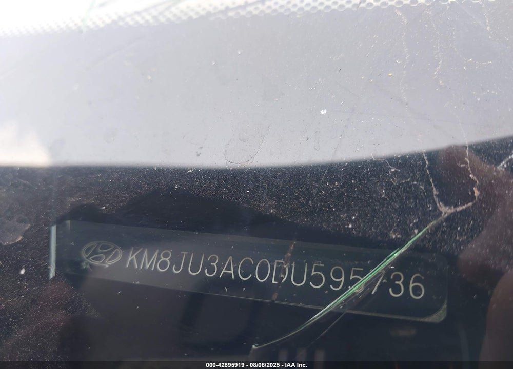 2013 HYUNDAI TUCSON VIN: KM8JU3AC0DU595736
