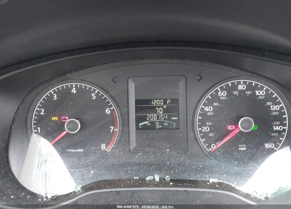 2012 VOLKSWAGEN JETTA VIN: 3VW2K7AJ8CM342863