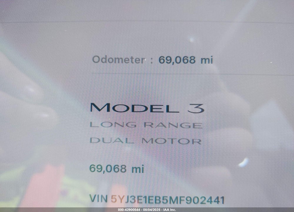 2021 TESLA MODEL 3 VIN: 5YJ3E1EB5MF902441