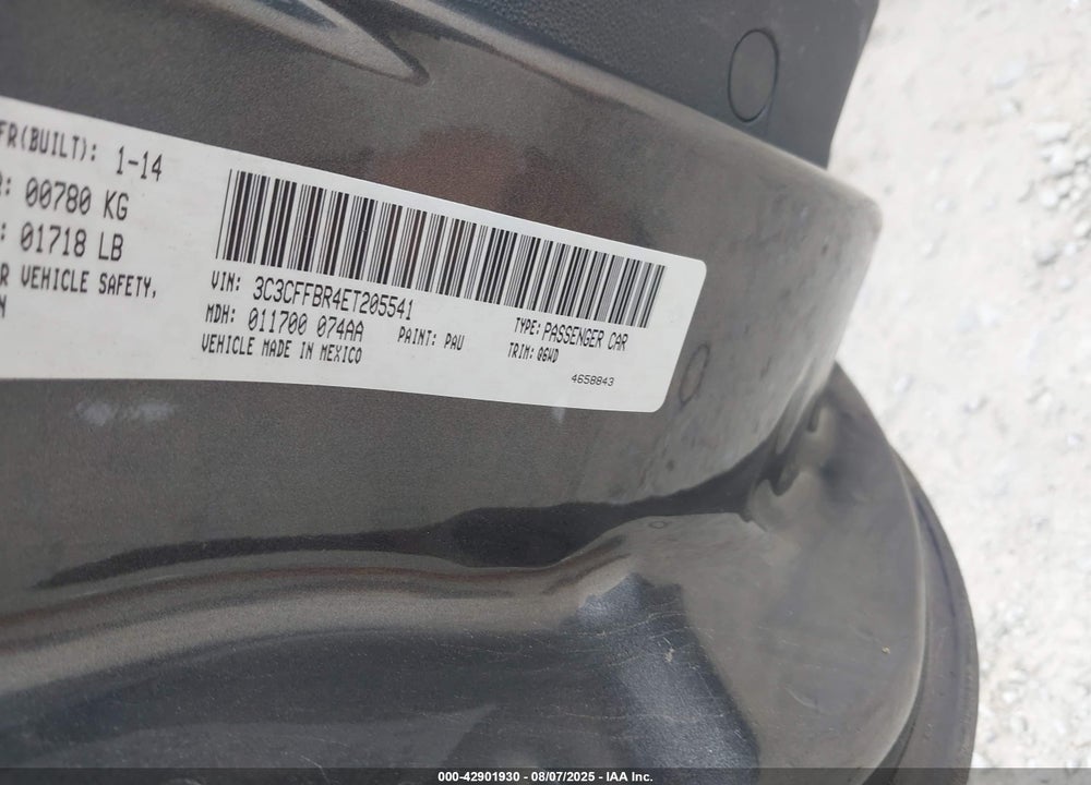 2014 FIAT 500 VIN: 3C3CFFBR4ET205541