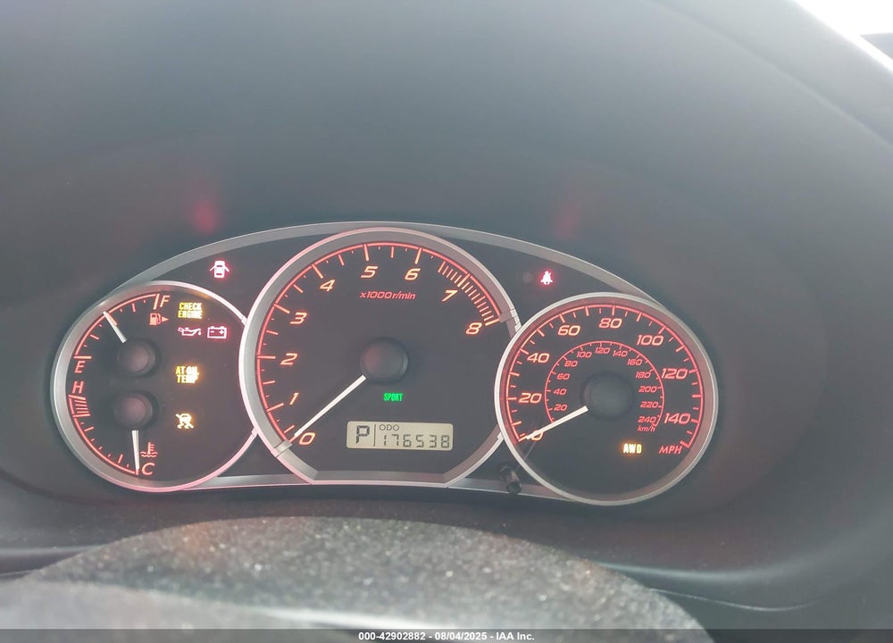 2010 SUBARU IMPREZA 2.5GT VIN: JF1GE7E60AH505972