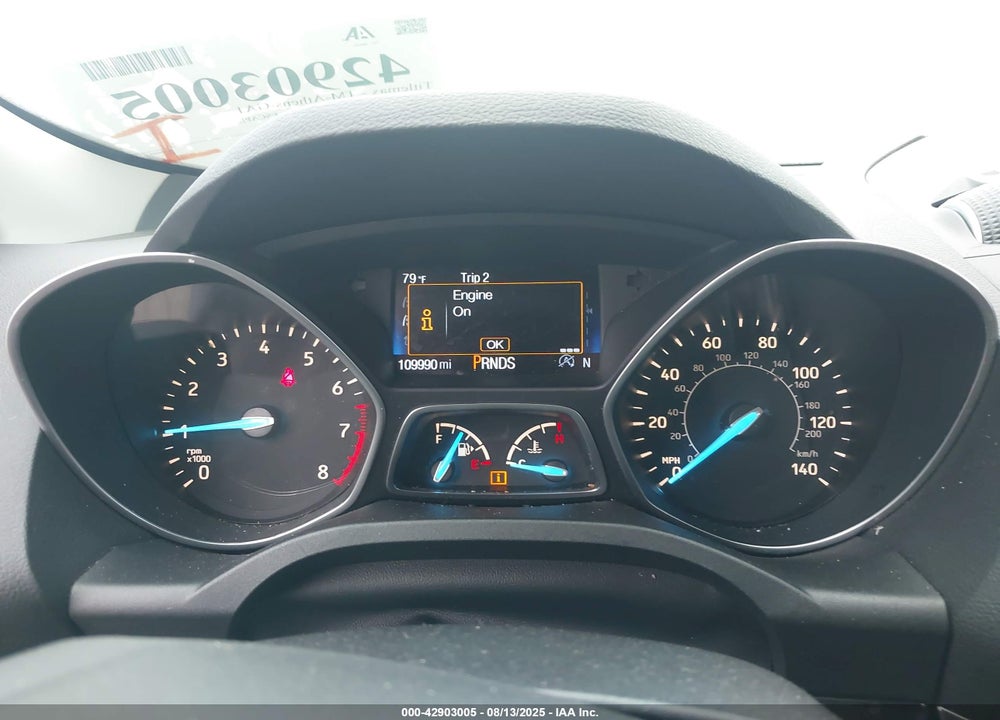 2017 FORD ESCAPE VIN: 1FMCU0JD8HUC59418