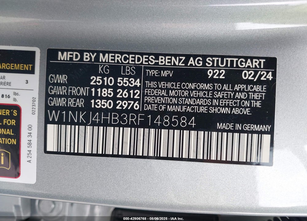 2024 MERCEDES-BENZ GLC 300 4MATIC COUPE VIN: W1NKJ4HB3RF148584