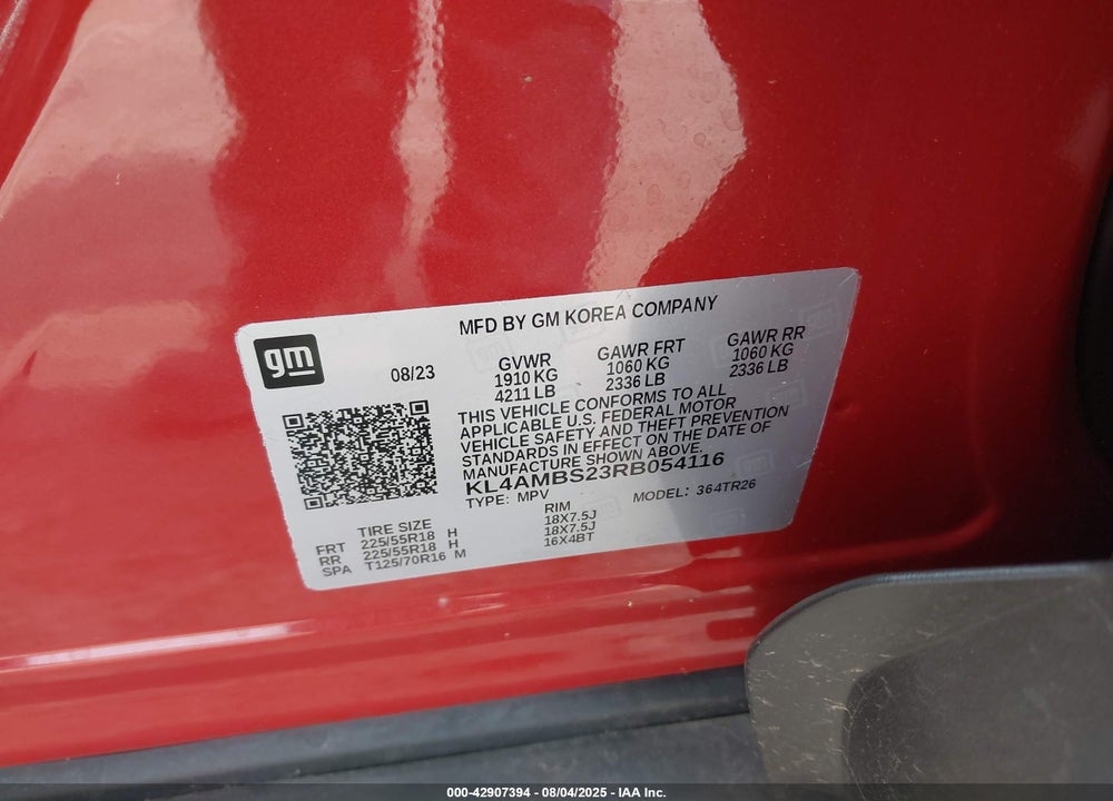 2024 BUICK ENCORE GX PREFERRED FWD VIN: KL4AMBS23RB054116