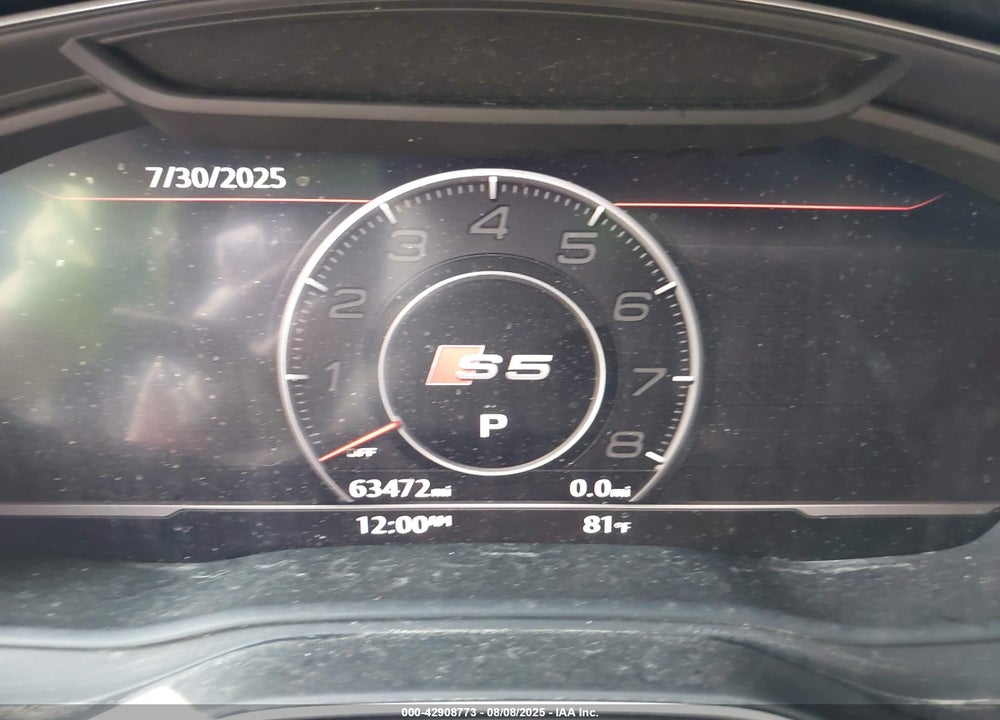 2018 AUDI S5 VIN: WAUB4CF50JA125946