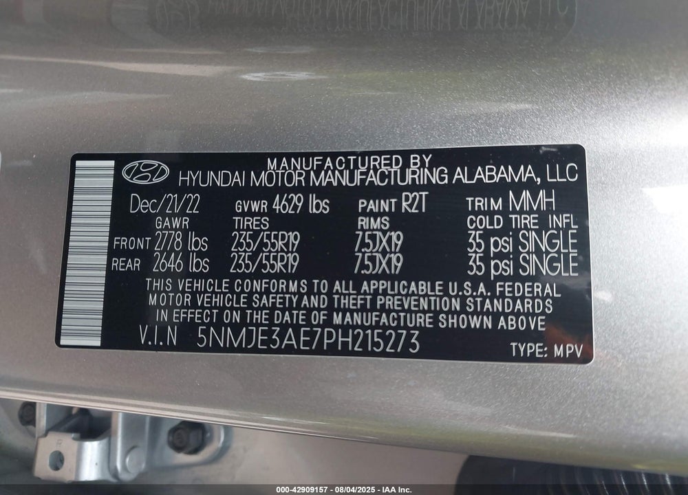 2023 HYUNDAI TUCSON LIMITED VIN: 5NMJE3AE7PH215273