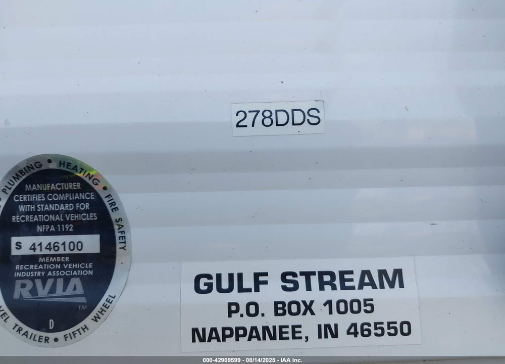 2017 GULFSTREAM OTHER VIN: 1NL1GTM22H1123361