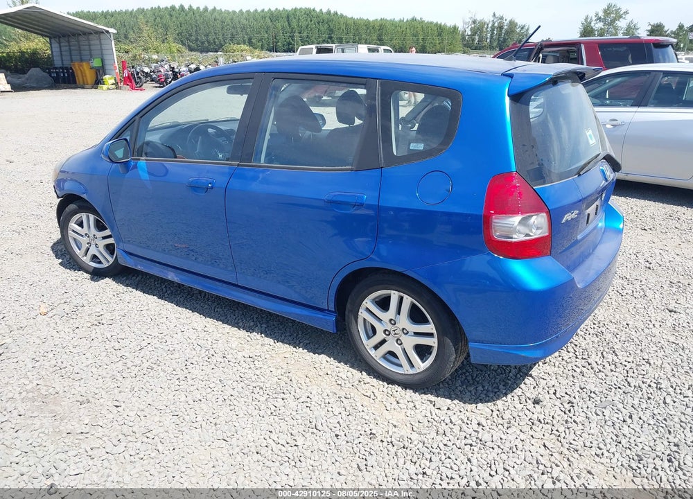 2007 HONDA FIT SPORT VIN: JHMGD38637S022116