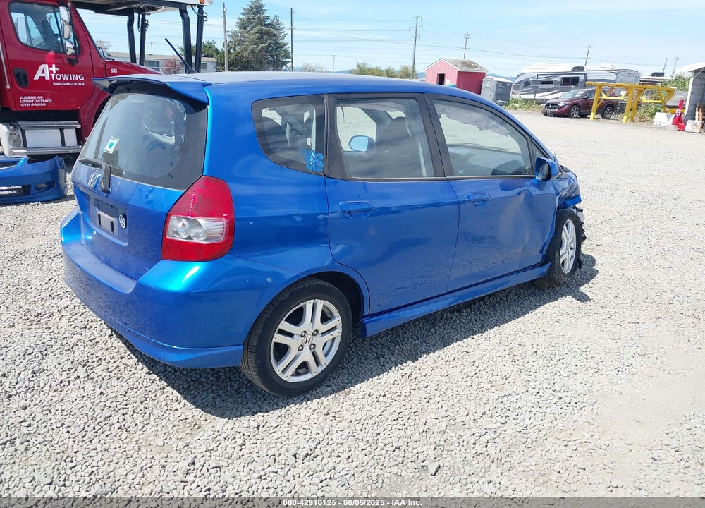 2007 HONDA FIT SPORT VIN: JHMGD38637S022116