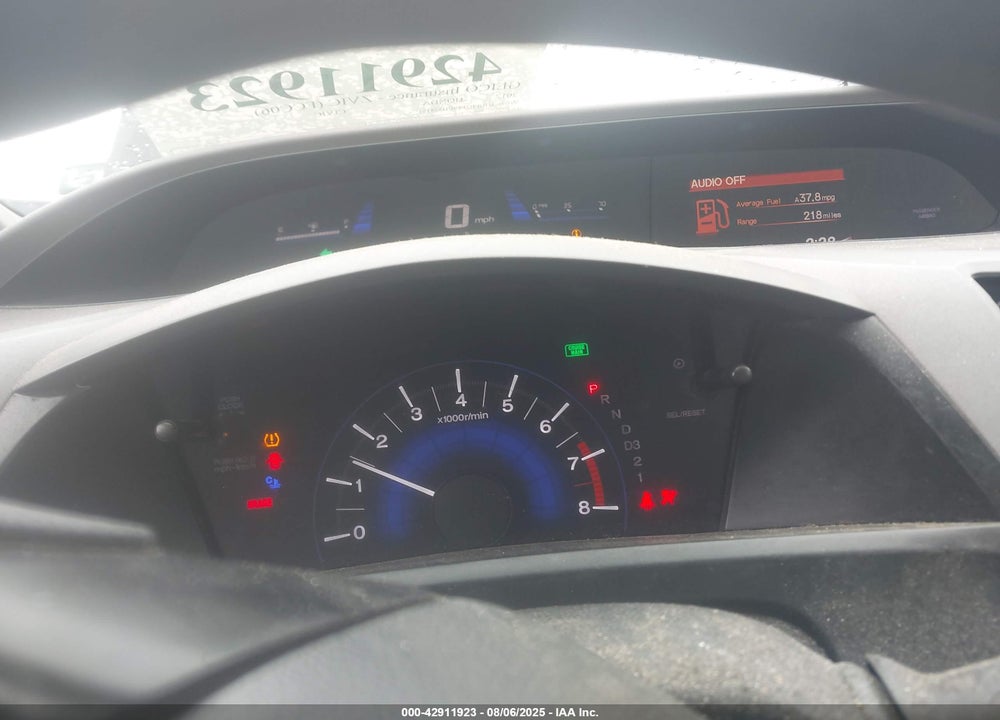 2012 HONDA CIVIC VIN: 2HGFB2F89CH528151